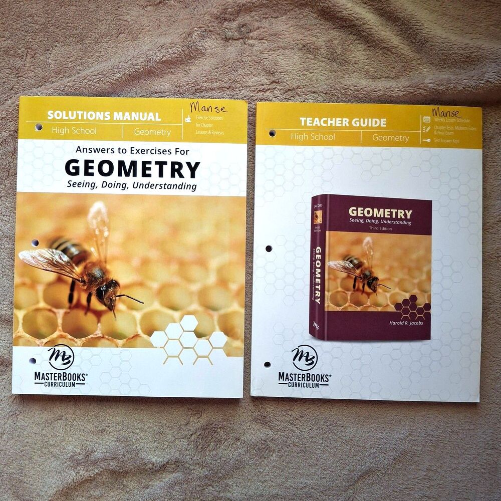 High School Geometry Curriculum Set by Master Books Teacher Guide & Solutions